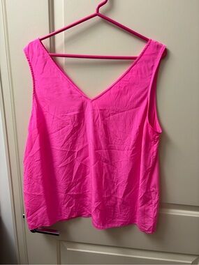 Lilly Pulitzer pink silk tank XL